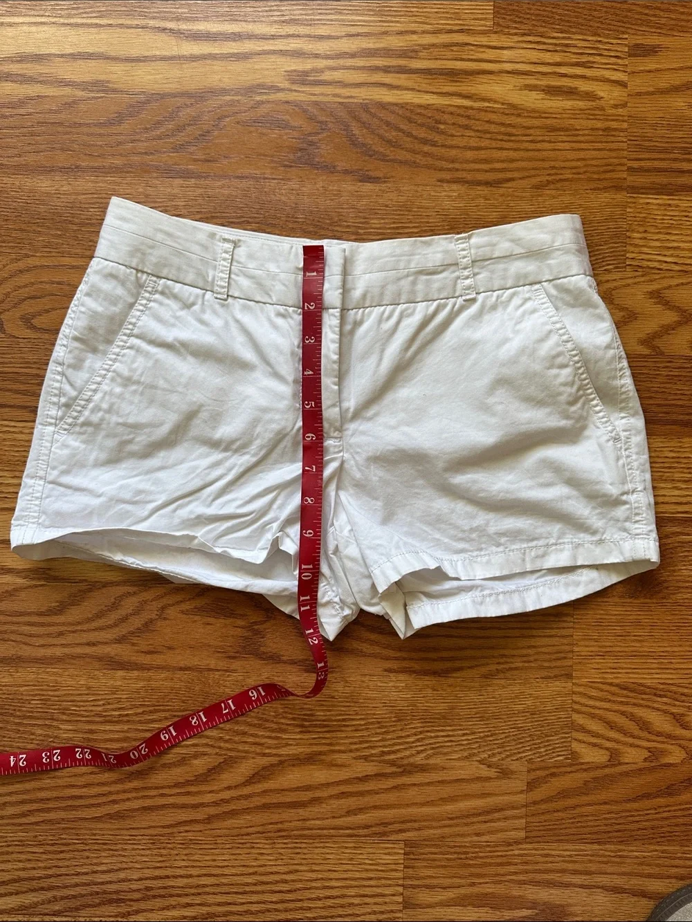 J. Crew White Cotton Bermuda Shorts
